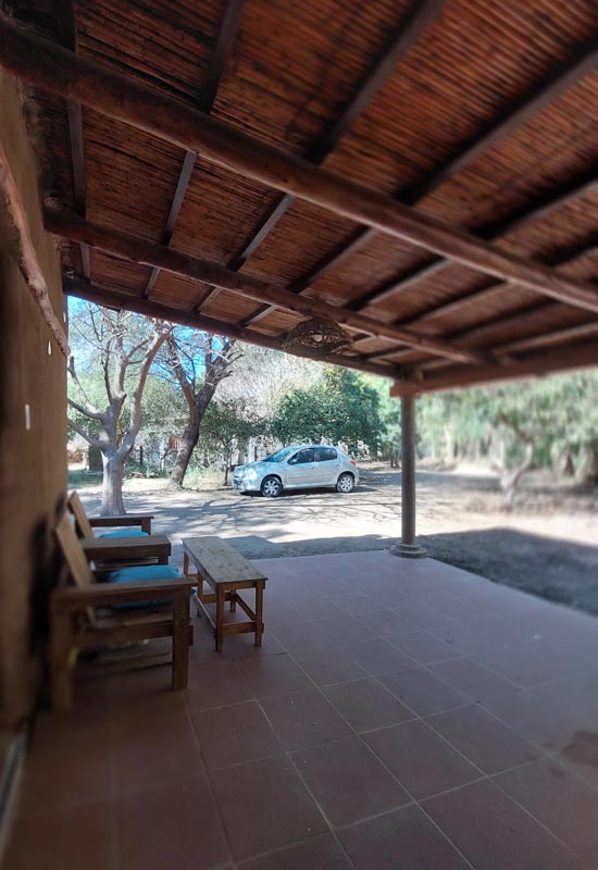 Vista panorámica de las cabañas